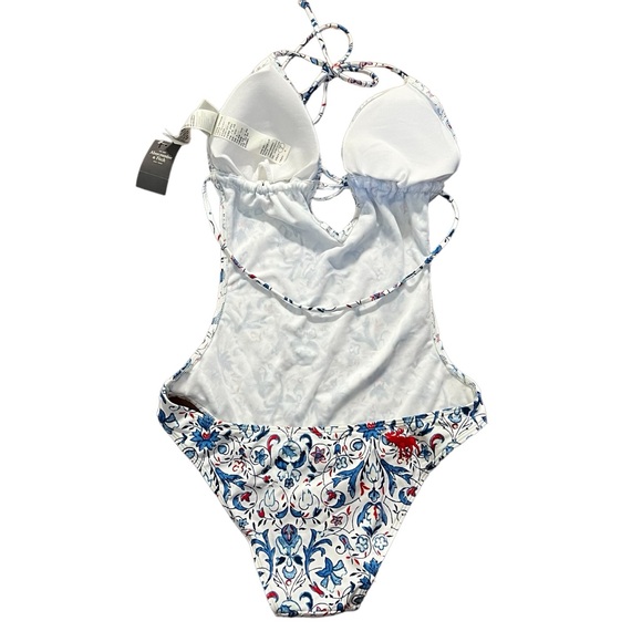 Abercrombie & Fitch one piece floral printed swimsuit with open back size M NWT - Picture 10 of 14